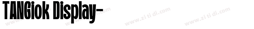 TANGiok Display字体转换